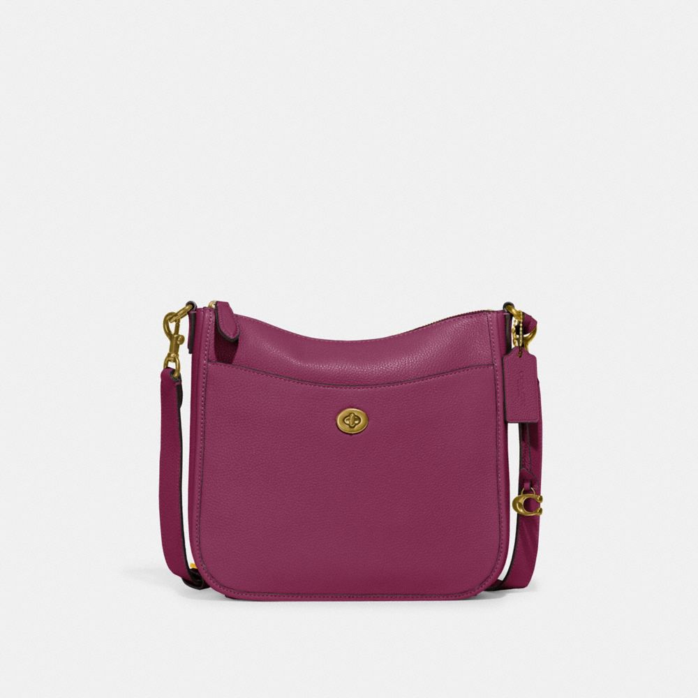 COACH C8483 Chaise Crossbody Bag BRASS/DEEP PLUM