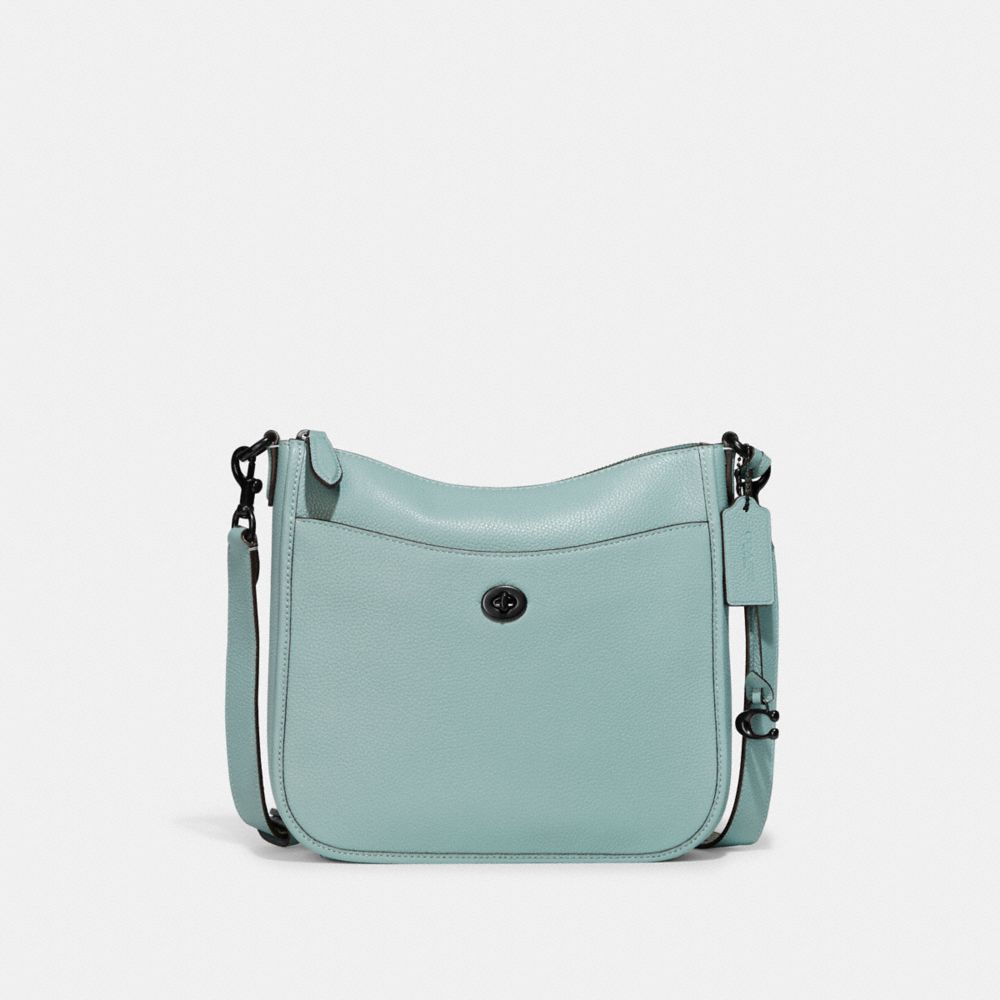 COACH C8483 Chaise Crossbody PEWTER/AQUA