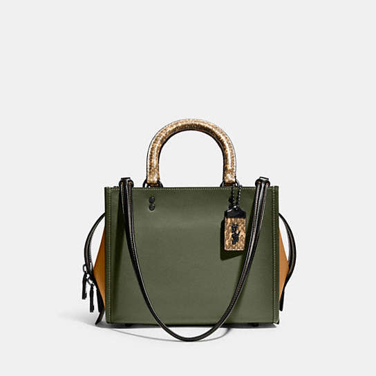 C8508 - Rogue 25 In Colorblock With Snakeskin Detail Pewter/Army Green Multi