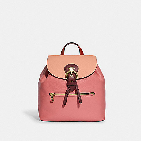 COACH C8518 Kleo Backpack In Colorblock GOLD/FADED-BLUSH-MULTI