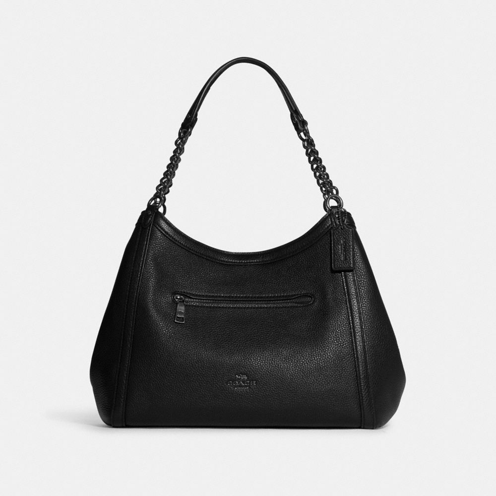 COACH C8532 Chain Kristy Shoulder Bag GUNMETAL/BLACK