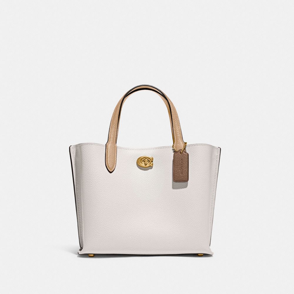 COACH C8561 Willow Tote 24 In Colorblock BRASS/CHALK MULTI