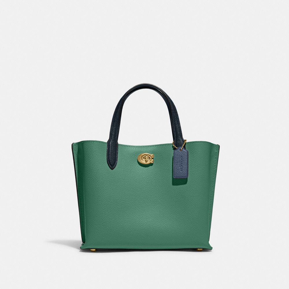 C8561 - Willow Tote 24 In Colorblock Brass/Bright Green Multi