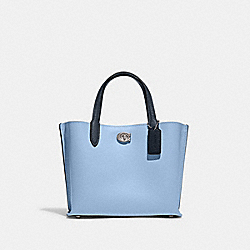 COACH C8561 Willow Tote 24 In Colorblock SILVER/POOL MULTI