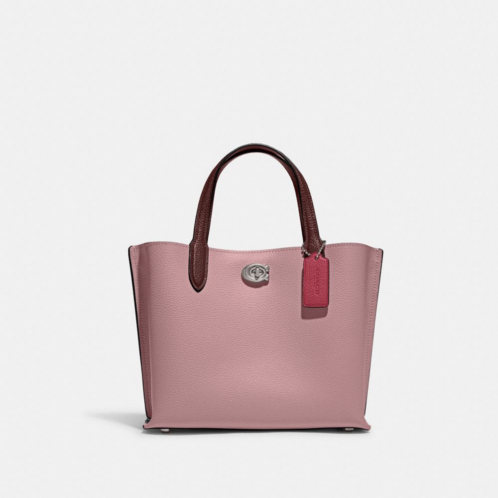 Willow Tote 24 In Colorblock - C8561 - Silver/Faded Purple