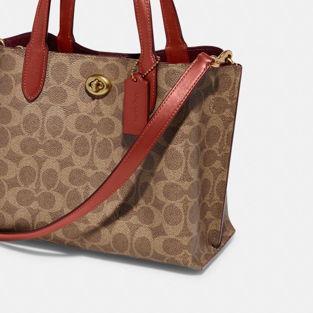 COACH Official Site Official page | WILLOW TOTE 24 IN SIGNATURE CANVAS