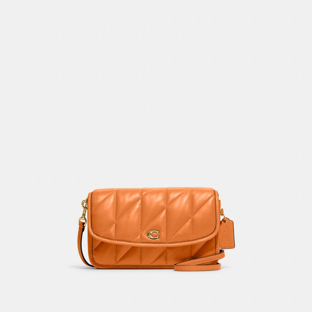 Hayden Crossbody With Quilting - C8571 - Brass/Papaya