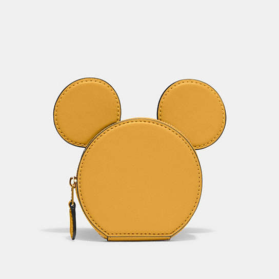 C8581 - Disney X Coach Mickey Mouse Coin Case Brass/Electric Red