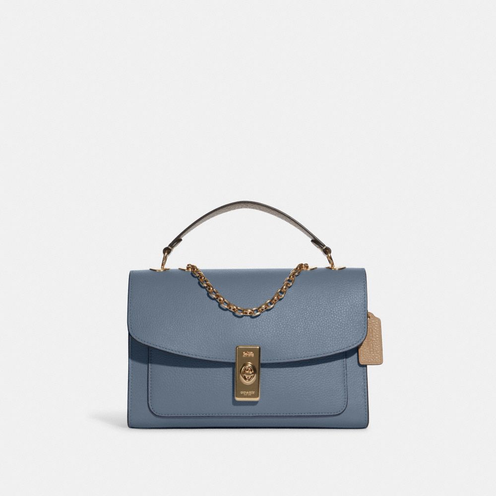 Lane Shoulder Bag In Colorblock - C8594 - GOLD/MARBLE BLUE MULTI