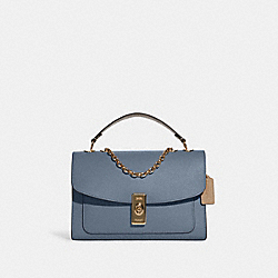 Lane Shoulder Bag In Colorblock - C8594 - GOLD/MARBLE BLUE MULTI