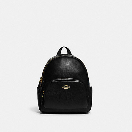 COACH Mini Court Backpack - GOLD/BLACK - C8603