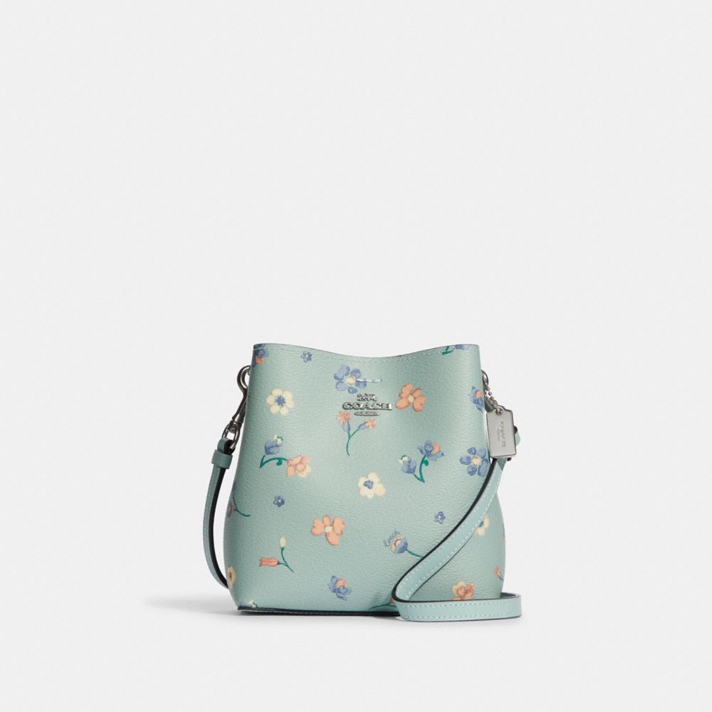 MINI TOWN BUCKET BAG WITH MYSTICAL FLORAL PRINT