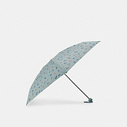 COACH C8625 Uv Protection Mini Umbrella In Mystical Floral Print LIGHT TEAL