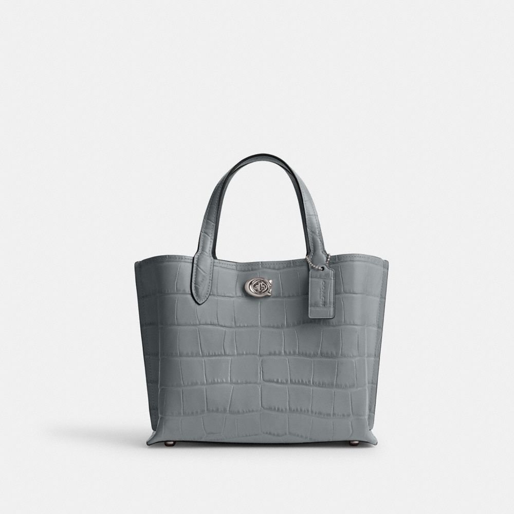 COACH C8632 Willow Tote Bag 24 SILVER/GREY BLUE MULTI