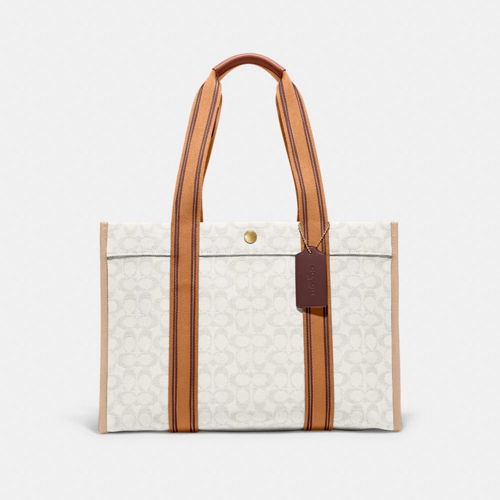 COACH C8633 Spin Tote 42 In Signature Jacquard B4/Slate Multi