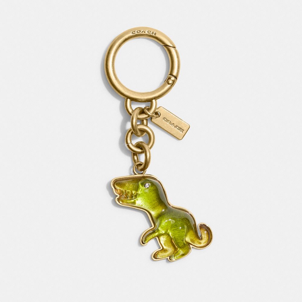 COACH C8641 Rexy Bag Charm BRASS/GREEN