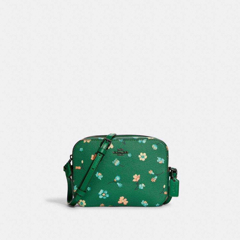 mini camera bag with mystical floral print