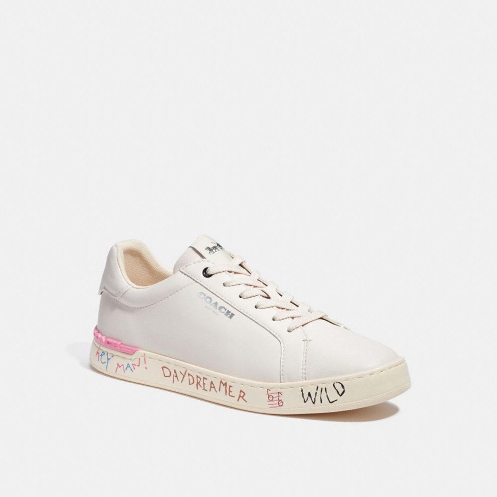 COACH Clip Low Top Sneaker With Embroidery - CHALK - C8716