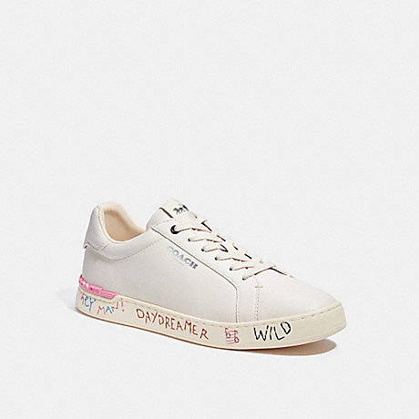 COACH C8716 Clip Low Top Sneaker With Embroidery CHALK