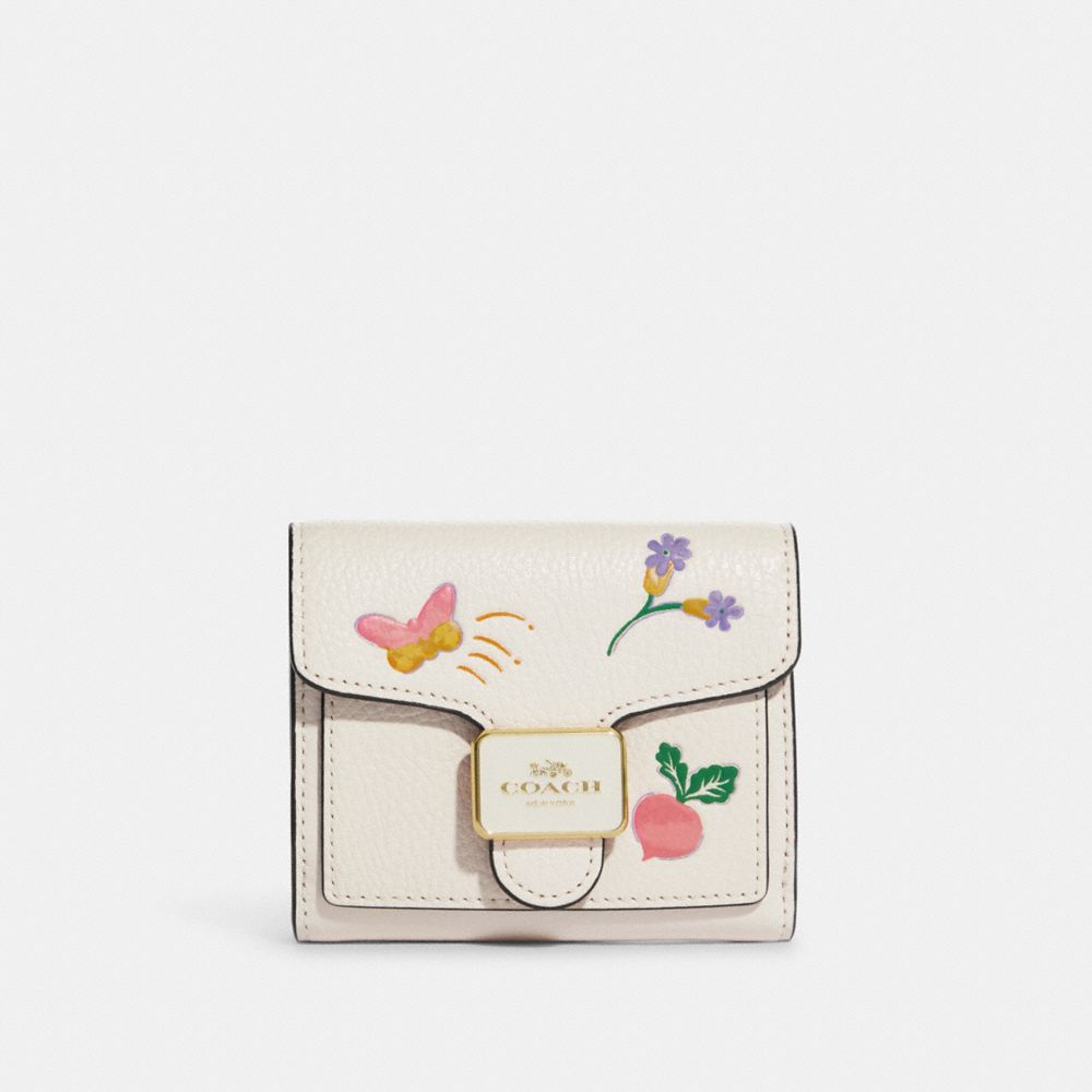 COACH Pepper Wallet With Dreamy Veggie Print - GOLD/CHALK MULTI - C8727