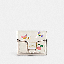 COACH Pepper Wallet With Dreamy Veggie Print - GOLD/CHALK MULTI - C8727