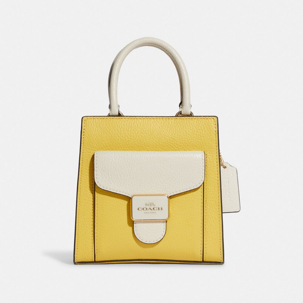 COACH C8748 - Mini Pepper Crossbody In Colorblock GOLD/RETRO YELLOW/CHALK