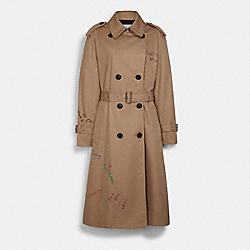 Embroidered Trench - CLASSIC KHAKI - COACH C8767