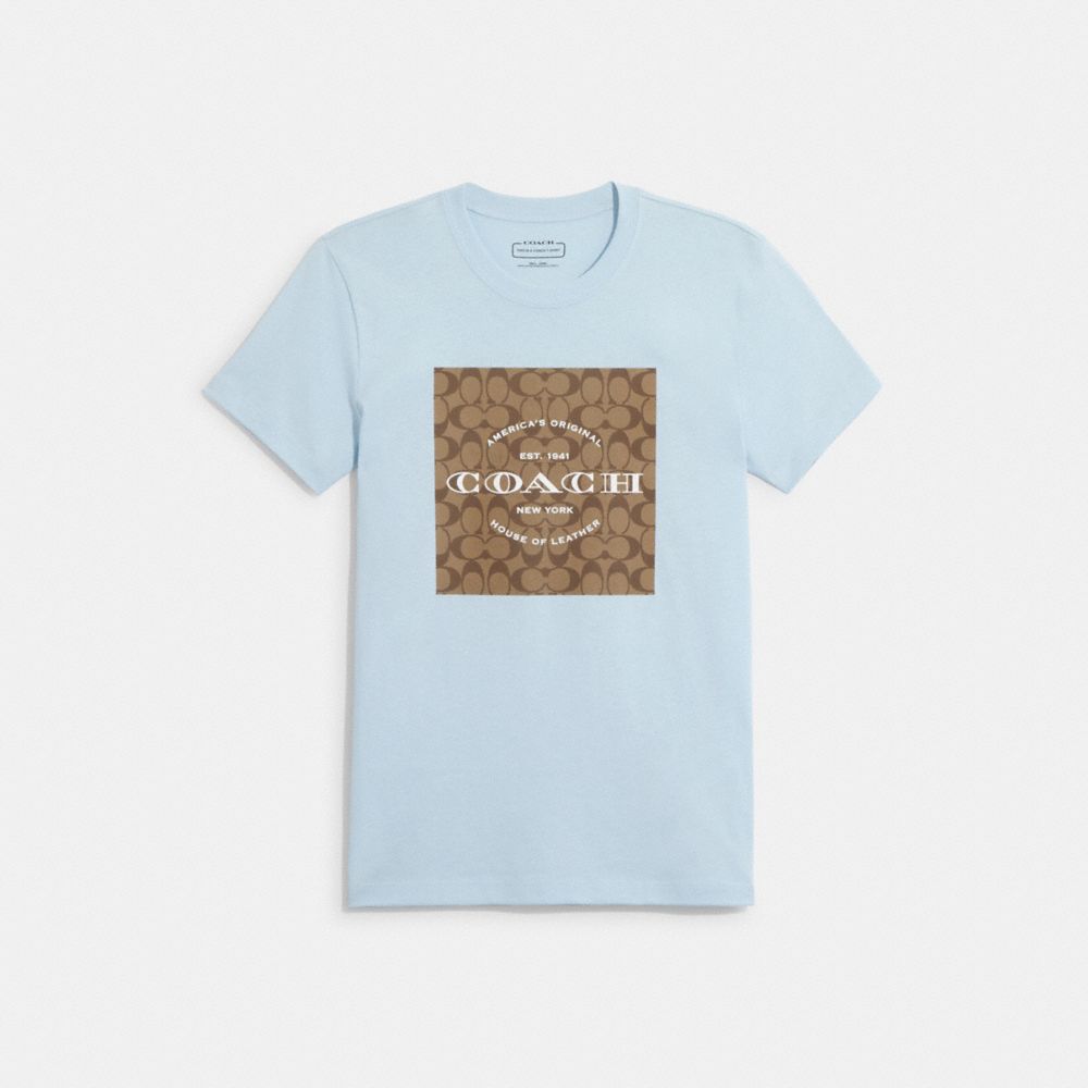 Signature T Shirt In Organic Cotton - C8775 - Icy Blue
