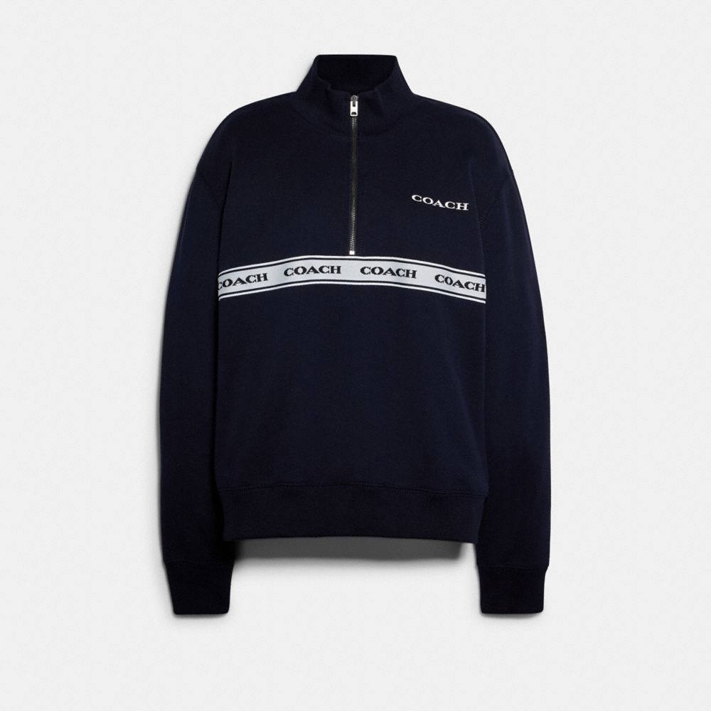 COACH C8776 Essential Half Zip Sweatshirt Navy