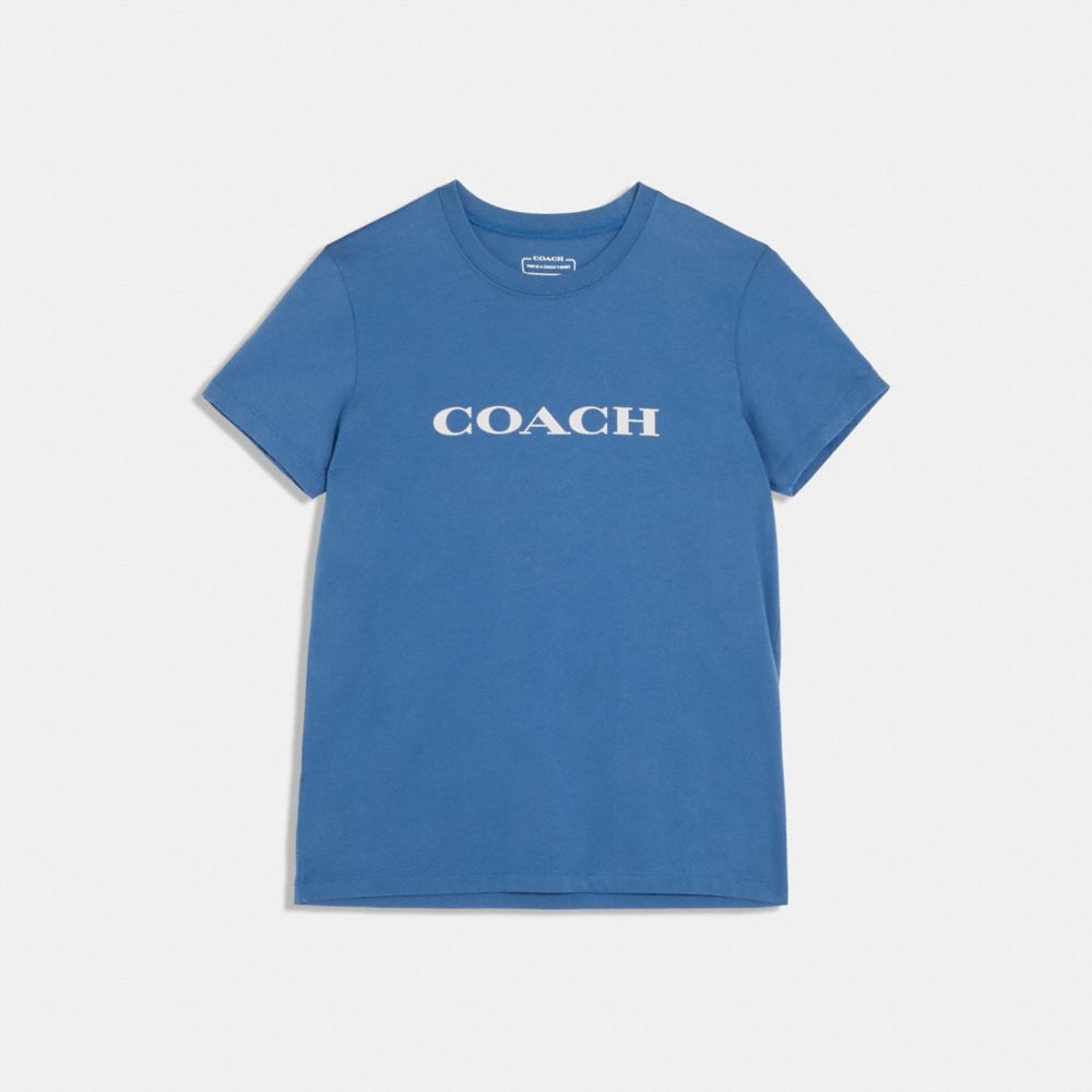 COACH C8786 Essential T Shirt In Organic Cotton CORONET BLUE
