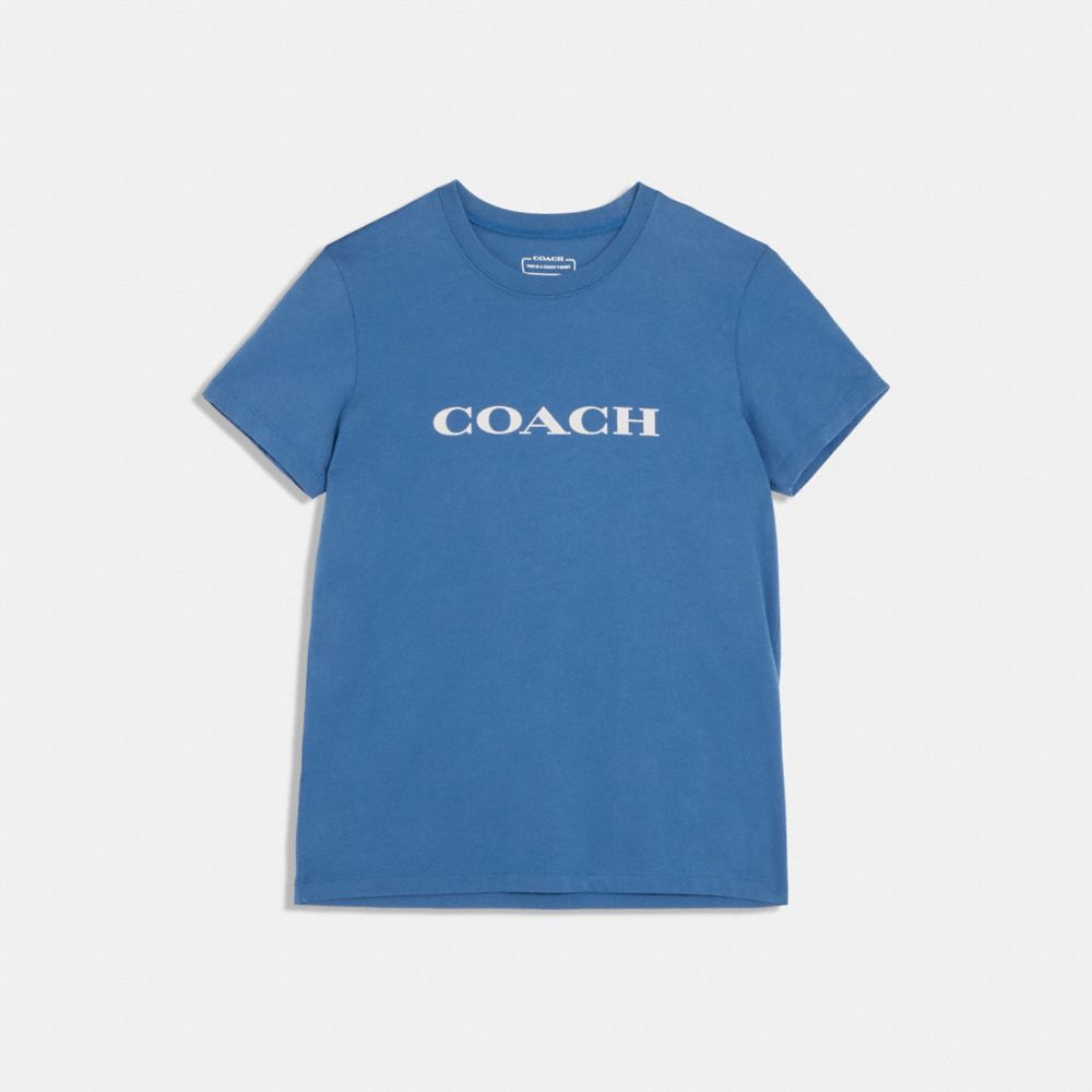 COACH C8786 Essential T Shirt In Organic Cotton Coronet Blue