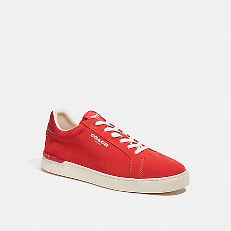 COACH C8810 Clip Low Top Sneaker ELECTRIC RED