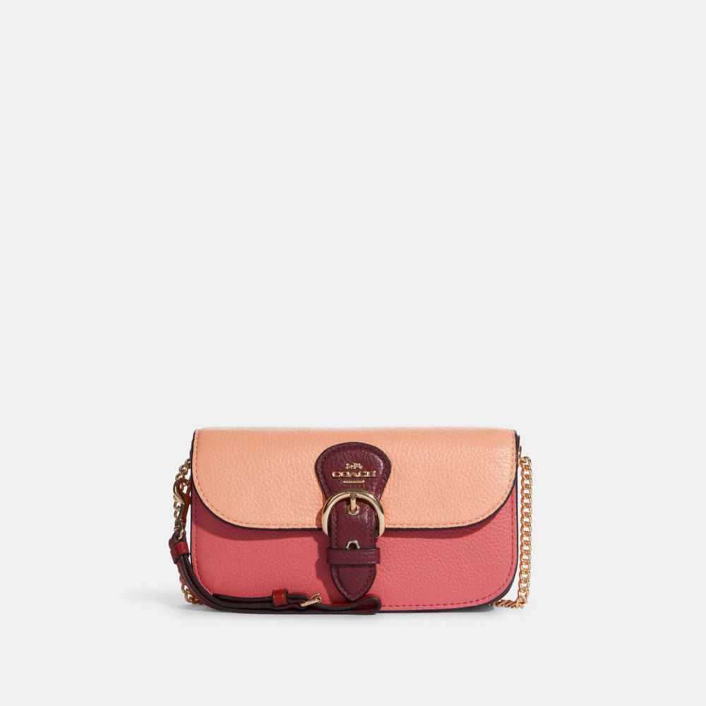 COACH Kleo Crossbody In Colorblock - GOLD/FADED BLUSH MULTI - C8840