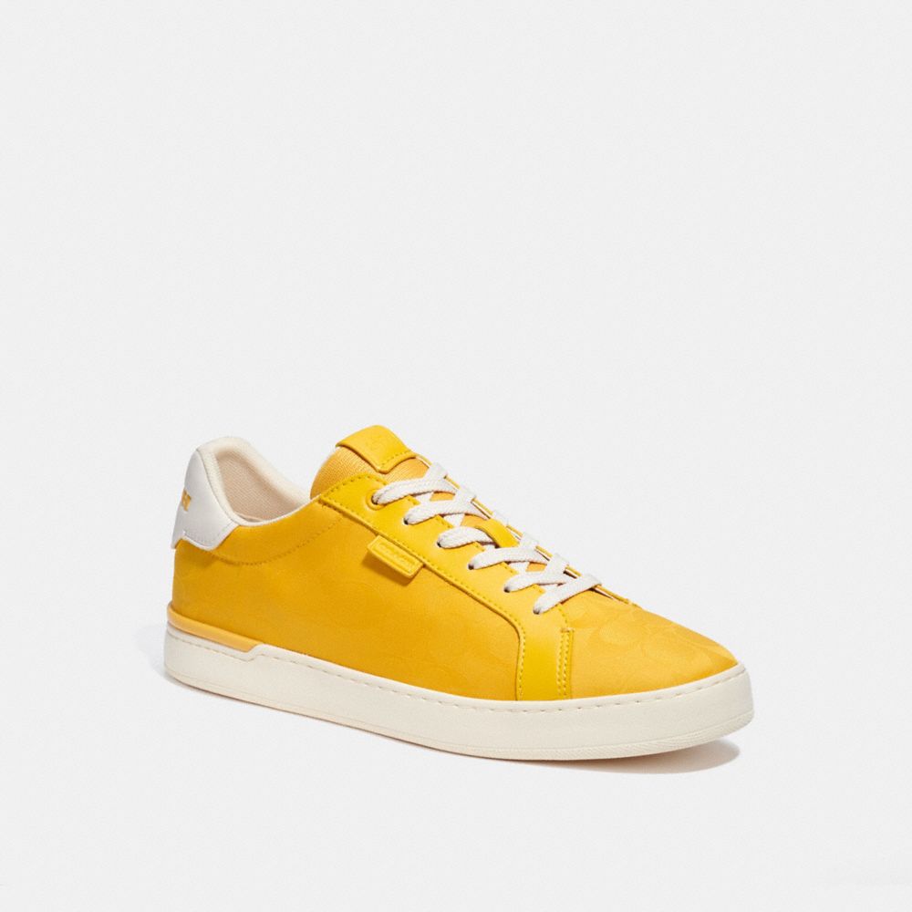 COACH C8872 Lowline Low Top Sneaker In Recycled Signature Jacquard Canary