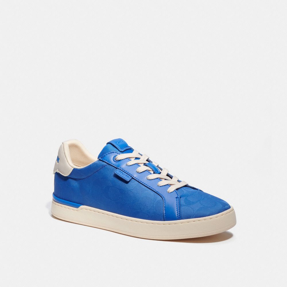 Lowline Low Top Sneaker In Recycled Signature Jacquard - C8872 - Blue Fin