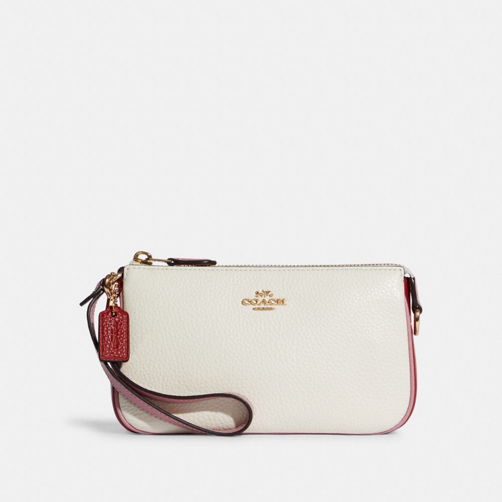 COACH CORNER ZIP WRISTLET (C7406)-IM/CHALK MULTI