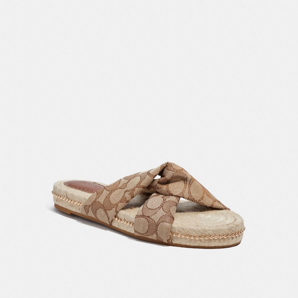 COACH C8908 Charli Espadrille KHAKI/SADDLE