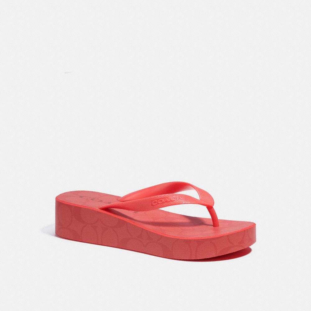 COACH C8917 Lynn Flip Flop POP RED