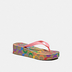 COACH Lynn Flip Flop - RAINBOW SIGNATURE - C8917