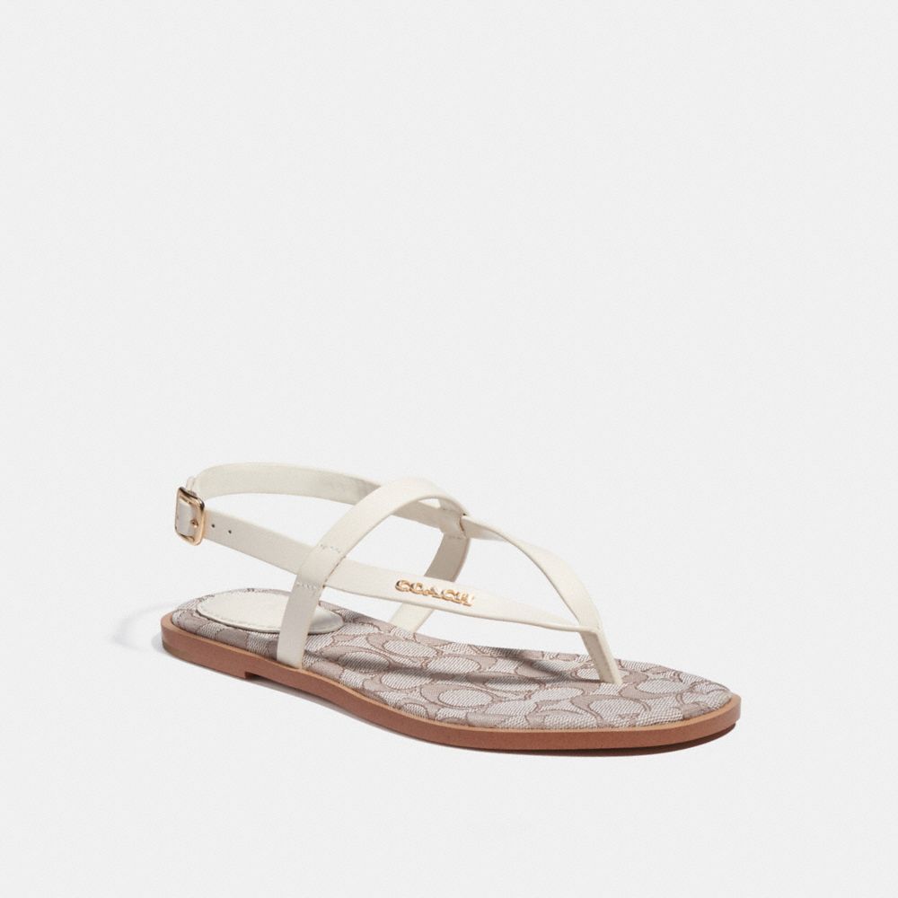 COACH C8923 Josie Sandal Chalk/Stone