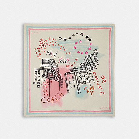 COACH Doodle Dream Print Oversized Square Scarf -  - C8995
