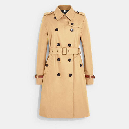 C9042 - Icon Trench Coat In Organic Cotton And Recycled Polyester LIGHT KHAKI