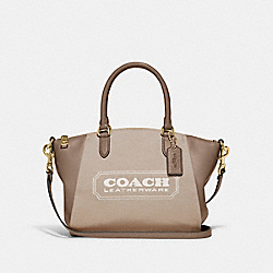 Elise Satchel With Coach Badge - C9079 - Gold/Chalk Taupe