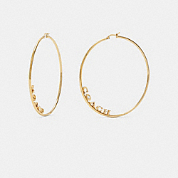 Signature Large Hoop Earrings - GOLD - COACH C9112