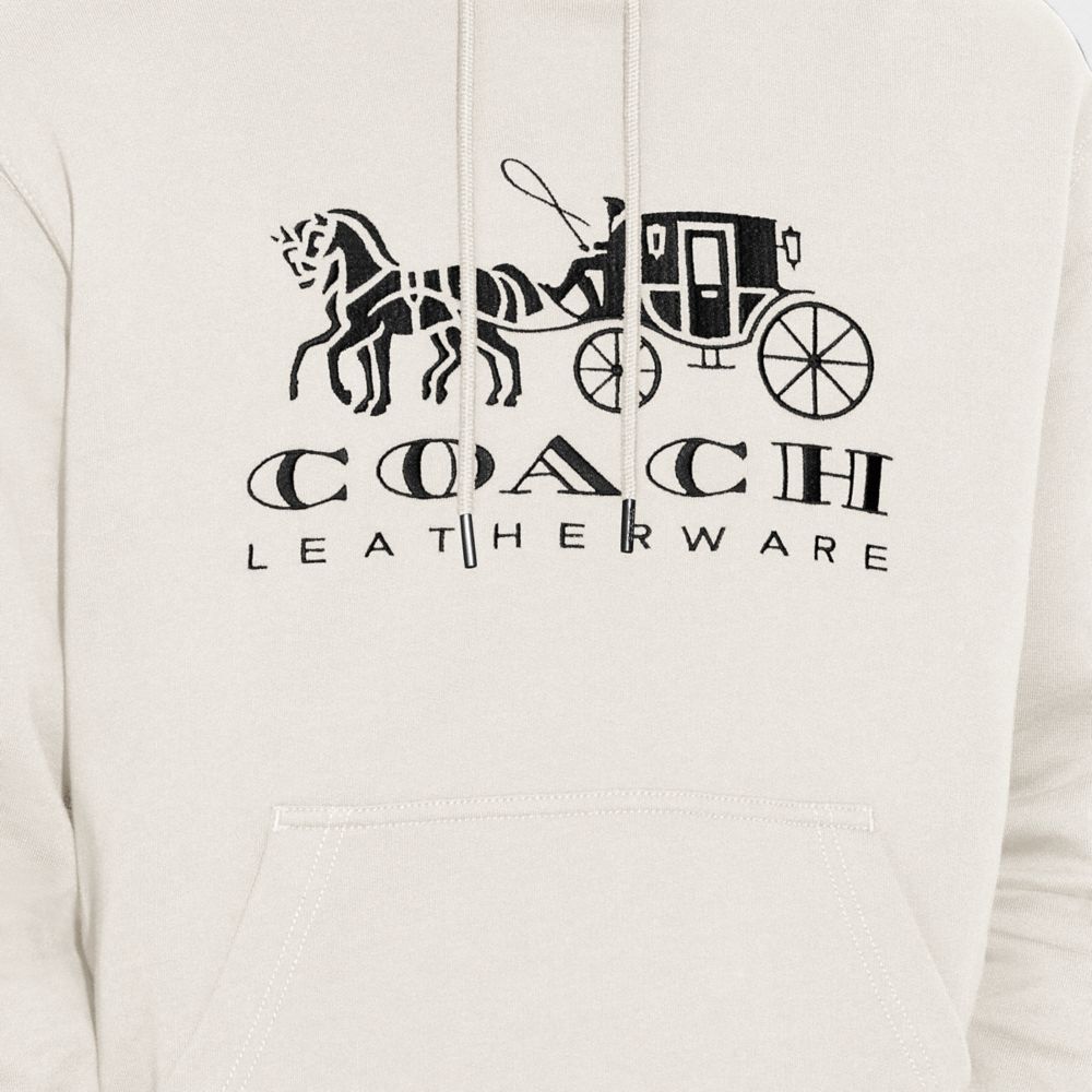 馬車圖案有機棉連帽衫