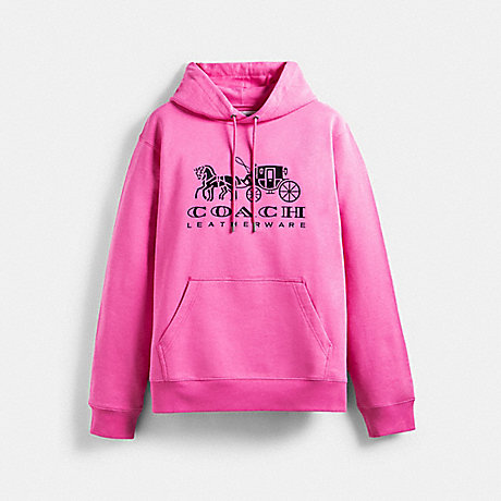 COACH C9113 Horse And Carriage Hoodie In Organic Cotton Petunia