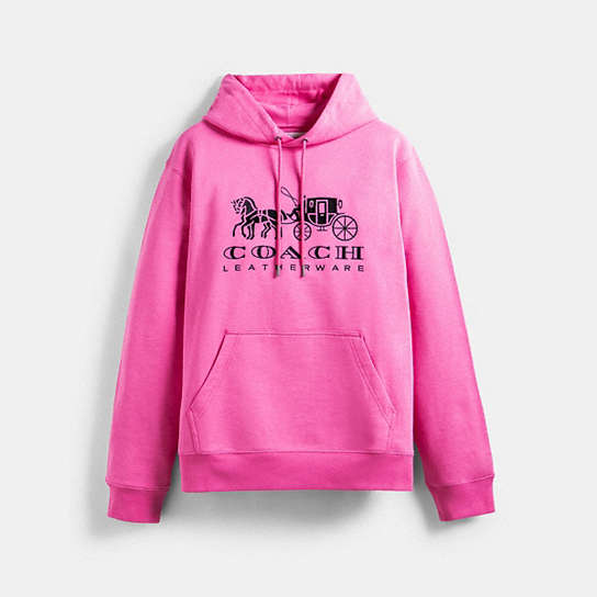 C9113 - Horse And Carriage Hoodie In Organic Cotton Petunia