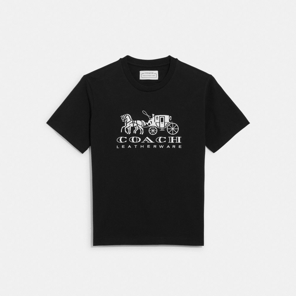 HORSE AND CARRIAGE T-SHIRT IN ORGANIC COTTON