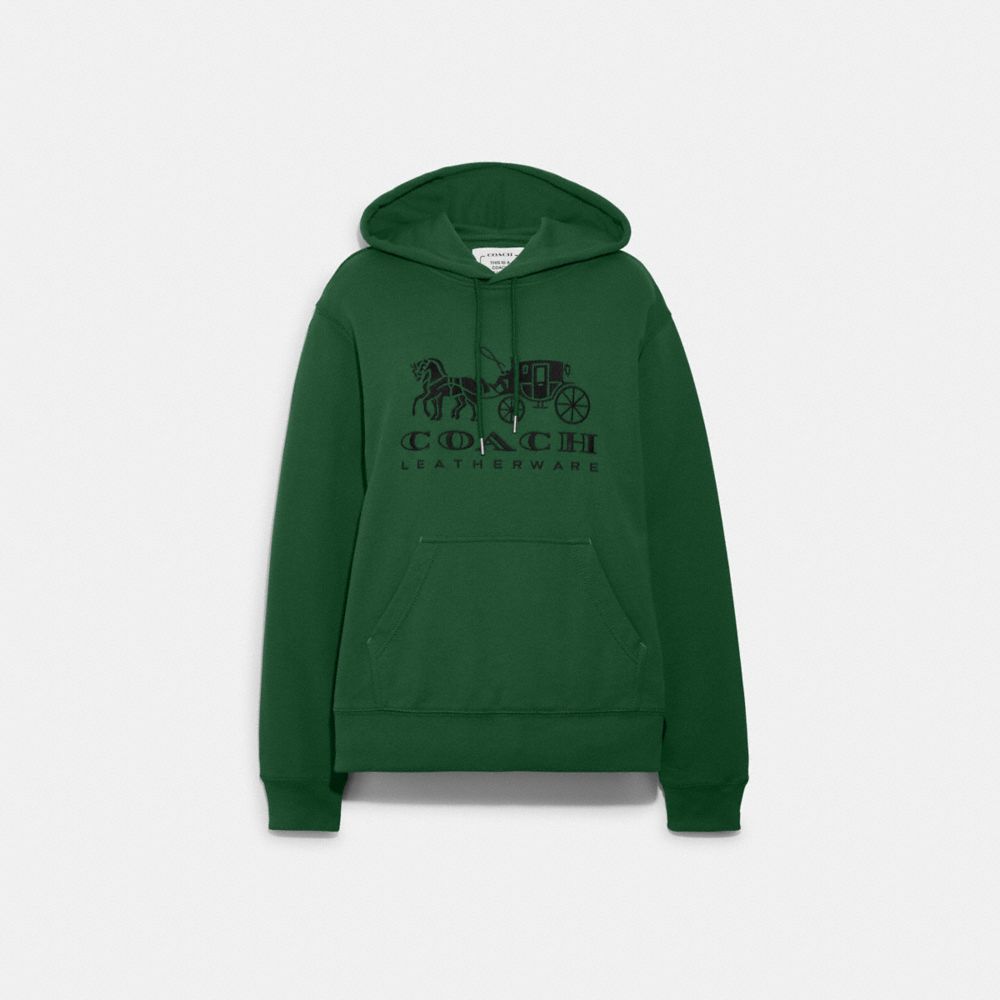 HORSE AND CARRIAGE HOODIE IN ORGANIC COTTON