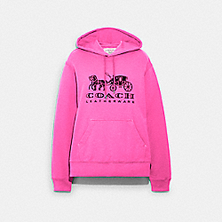 COACH C9118 Horse And Carriage Hoodie In Organic Cotton PETUNIA